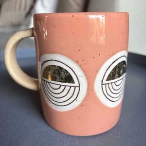 Anthropologie Cathy Trepocki Boho Geometric Patterned Ceramic Mug